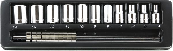 BBPS05001 1/4" Drive Standard Metric Socket Set 11 Piece 1/4" Drive Metric 6 Point Socket Set Standard