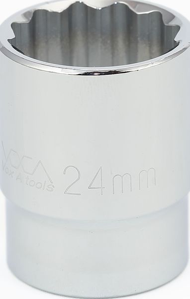 BBPS24224 1/2" Drive Metric Socket 24MM - 1/2" Dr. 12 Pt. Metric Socket Standard