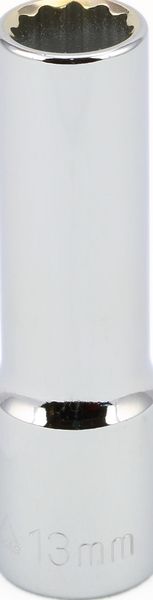 BBPS24313 1/2" Drive Metric Socket 13MM - 1/2" Dr. 12 Pt. Metric Deep Socket Deep