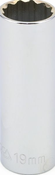 BBPS24319 1/2" Drive Metric Socket 19MM - 1/2" Dr. 12 Pt. Metric Deep Socket Deep