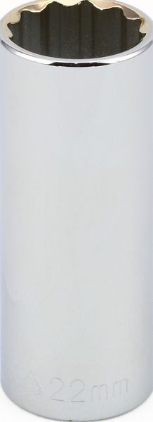 BBPS24322 1/2" Drive Metric Socket 22MM - 1/2" Dr. 12 Pt. Metric Deep Socket Deep