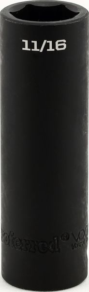 BBPS32122 Impact 1/2" Drive SAE Socket 11/16" - 1/2" Dr. 6 Pt. SAE Deep Impact Socket Deep Impact