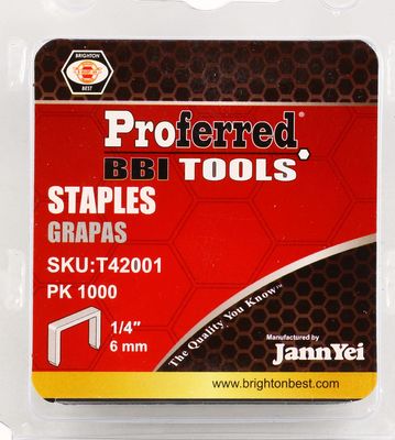 BBPT42001 Proferred Staples (1.2mm Thick, 10.6mm Wide) 1/4"(6mm) Height Hammer & Staple