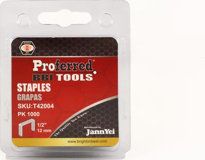 BBPT42004 Proferred Staples (1.2mm Thick, 10.6mm Wide) 1/2"(12mm) Height Staple