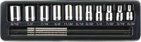 BBPS04001 Proferred 1/4" Drive Standard SAE Socket Set 11 Piece 1/4" Drive SAE 6 Point Socket Set Standard