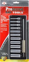 1/4&quot; Drive Standard Metric Socket Set 11 Piece 1/4&quot; Drive Metric 6 Point Deep Socket Set Deep