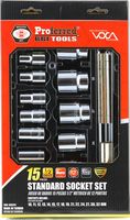 1/2&quot; Drive Standard Metric Socket Set 15 Piece 1/2&quot; Drive Metric 12 Point Socket Set Standard