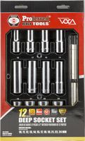 1/2&quot; Drive Standard Metric Socket Set 12 Piece 1/2&quot; Drive Metric 12 Point Deep Socket Set Deep