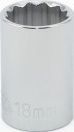 1/2&quot; Drive Metric Socket 18MM - 1/2&quot; Dr. 12 Pt. Metric Socket Standard