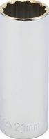 1/2&quot; Drive Metric Socket 21MM - 1/2&quot; Dr. 12 Pt. Metric Deep Socket Deep