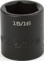 Impact 1/2&quot; Drive SAE Socket 15/16&quot; - 1/2&quot; Dr. 6 Pt. SAE Impact Socket Impact