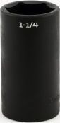 Impact 1/2&quot; Drive SAE Socket 1-1/4&quot; - 1/2&quot; Dr. 6 Pt. SAE Deep Impact Socket Deep Impact