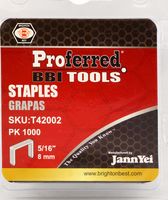 Proferred Staples (1.2mm Thick, 10.6mm Wide) 5/16&quot;(8mm) Height Hammer &amp; Staple