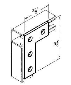 EFIG9014FF 4 HOLE FLAT CORNER PLATE 3 1/2X5 3/8 E.G.