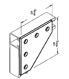 EFIG9022CA 1-7/8X2" 2 HOLE CORNER ANGLE