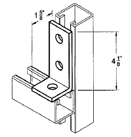 EFIG9027CA THREE HOLE CORNER ANGLE 1-5/8 X 4-1/8