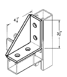 EFIG9033CA 4-HOLE WEBBED CORNER ANGLE, LEFT