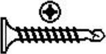 SDDW#06C020B #6X1-1/4 SELF-DRILL DRYWALL BLACK