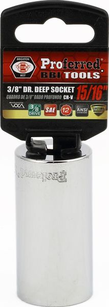 BBPS19330 3/8" Drive SAE Socket 15/16" - 3/8" Dr. 12 Pt.SAE Deep Socket  Deep
