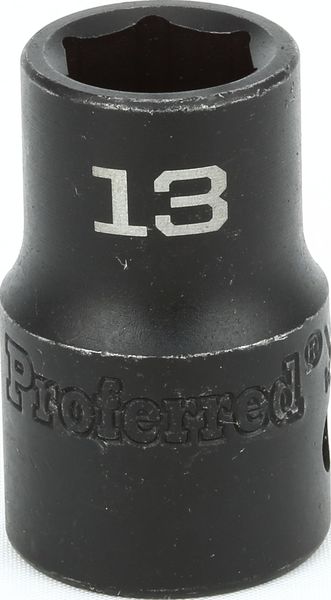 BBPS33013 Impact 1/2" Drive Metric Socket 13MM -1/2" Dr. 6 Pt. Metric Impact Socket  Impact