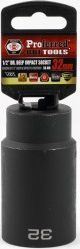 BBPS33132 Impact 1/2" Drive Metric Socket 32MM - 1/2" Dr. 6 Pt. Metric Deep Impact Socket Deep Impact